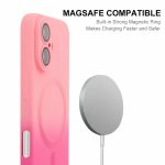 ENKAY IPHONE 16 MAGSAFE RAINBOW SILICON CASE WITH CAMERA PROTECTION PINK ROSE - Image 2