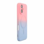 ENKAY IPHONE 16 PLUS MAGSAFE RAINBOW SILICON CASE WITH CAMERA PROTECTION PINK BLUE