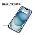 ENKAY IPHONE 16 PLUS MAGSAFE RAINBOW SILICON CASE WITH CAMERA PROTECTION GREEN BLUE - Image 3