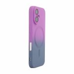 ENKAY IPHONE 16 PLUS MAGSAFE RAINBOW SILICON CASE WITH CAMERA PROTECTION PURPLE BLUE