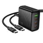 HOCO CS27B SUPPLY 67W 3PIN UK CHARGER 4 PORT USB-C + USB-C + USB-C + USB-A  BLACK - Image 2