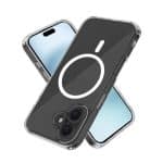 IPHONE 17 PRO MAX GREEN ON MagSafe ANTI SHOCK SILICON CASE CLEAR