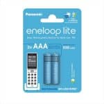 PANASONIC AAA ENELOOP LITE RECHARGEABLE BATTERY 550MAH X 2PCS