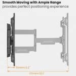 BRATECK TV WALL MOUNT 2 ARM 51CM  32-70 Inch FULL MOTION LPA76-443 - Image 3