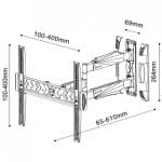 GBC TV WALL MOUNT 2 ARM 61CM  25-55 Inch FULL MOTION JL41802/EXTRA - Image 3