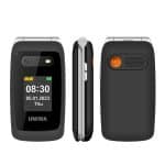UNIWA V202T FLIP 4G BIG BUTTON PHONE BLACK - Image 2