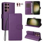 SAMSUNG S23 ULTRA LUXURY BOOK CASE PURPLE