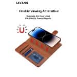 SAMSUNG S25 ULTRA LAVANN MAGNETIC 2 IN 1 PROTECTION LEATHER CASE BLACK - Image 5