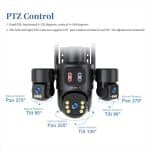 LS VISION AOV LS-AOV04-4G-EU 3K three-lens three-screen PTZ Solar Outdoor Camera BLACK - Image 2