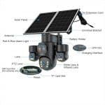 LS VISION AOV LS-AOV04-4G-EU 3K three-lens three-screen PTZ Solar Outdoor Camera BLACK - Image 5