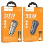 HOCO Z57A GLORIOUS PD 30W + QC3.0 CAR CHARGER C TO C - Image 3