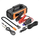 HOCO QS4 INTELLIGENT AIR PUMP WITH CAR EMERGENCY STARTER POWER BANK 10000mAh BLACK
