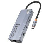 HOCO USB-C HUB  HB52 WOW 8-IN-1 USB-C HDTV / RJ45 / 2x USB 3.0 / USB-C / SD/TF CARD  ALUMINIUM BODY