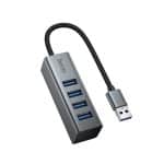 HOCO HB1B 4-IN-1 HUB CONVERTER USB TO 4 X USB3.0 METAL GRAY