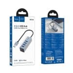 HOCO HB1B 4-IN-1 HUB CONVERTER USB TO 4 X USB3.0 METAL GRAY - Image 2