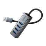 HOCO HB1B 4-IN-1 HUB CONVERTER USB TO 4 X USB3.0 METAL GRAY - Image 3