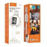 HOCO L24 SHINE KARAOKE MICROPHONE  BUILD IN SPEACKER  WHITE - Image 2
