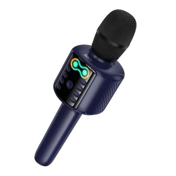 6942007673785.jpg HOCO L24 SHINE KARAOKE MICROPHONE BUILD IN SPEACKER BLUE - Image 1