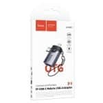 HOCO UA46D VICTORY OTG ADAPTER IP MALE / TYPE C MALE TO USB-A FEMALE 2 - IN - 1 ADAPTER - Image 4