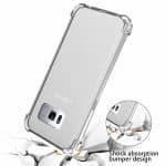 SAMSUNG A17 GREEN ON ANTI SHOCK CLEAR CASE