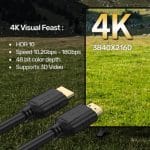 Unitek C11079BK 2M 4K 60Hz ULTRA HD HDMI Cable - Image 3