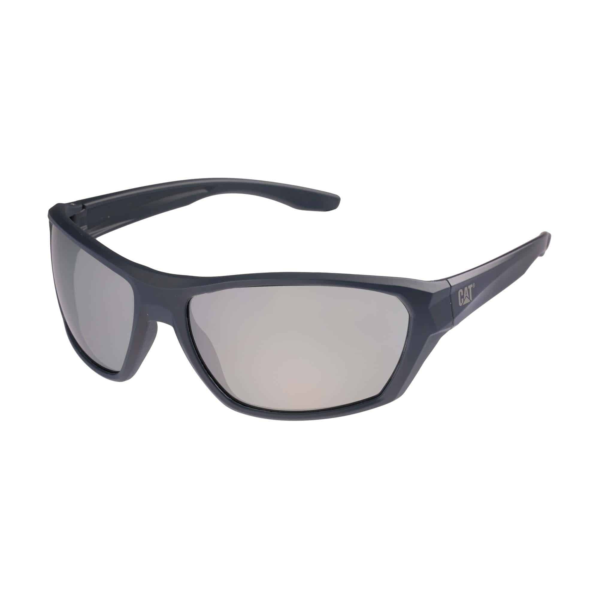 5055022714133.jpg CAT FORGE 106 Safety Sun Glasses SILVER MIRROR / NAVY - Image 1