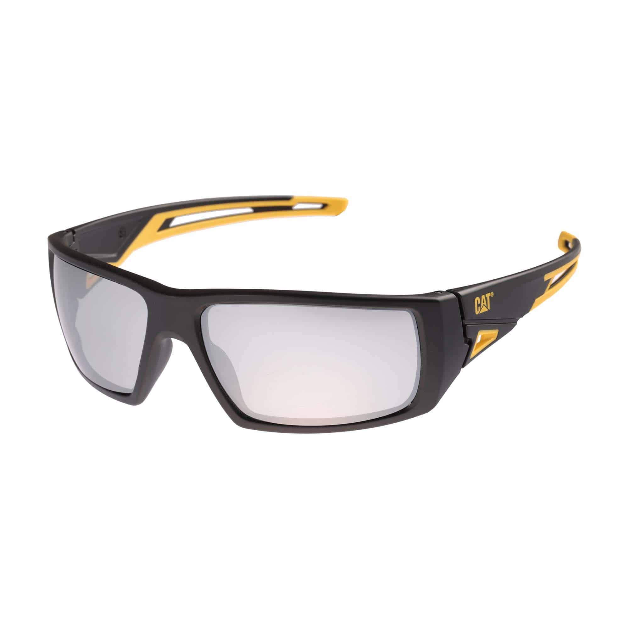 5055022714188.jpg CAT REBAR 104 Safety Sun Glasses SILVER MIRROR / BLACK / YELLOW - Image 1
