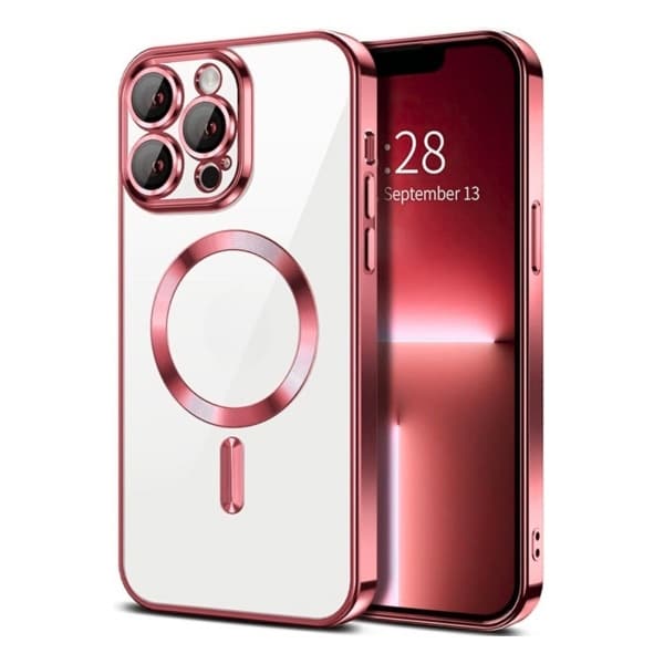 8719122490546.jpg SAMSUNG A57 MAGSAFE SILICON CASE WITH CAMERA SHIELD RED - Image 1