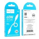 HOCO X96 HYPER 60W TYPE-C TO TYPE-C 0.25M WHITE