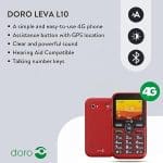 DORO LEVA E10 BLACK MOBILE PHONE - Image 2