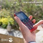 DORO LEVA E10 RED MOBILE PHONE - Image 5