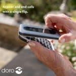 DORO LEVA E30 BLACK FLIP MOBILE PHONE - Image 6