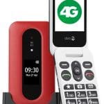 DORO LEVA E30 RED FLIP MOBILE PHONE