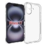 IPHONE 17 GREEN ON SHOCKPROOF NON SLIP SILICON CASE TRANSPARENT