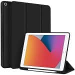 IPAD 2019 / 2020 / 2021 10.2 LUXURY SMART TABLET CASE WITH PEN SLOT BLACK - Image 2