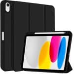IPAD 10th 2022 / 11th 2025 A16 10.9 LUXURY SMART TABLET CASE WITH PEN SLOT BLACK - Image 2
