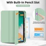 IPAD 10th 2022 / 11th 2025 A16 10.9 LUXURY SMART TABLET CASE WITH PEN SLOT GREEN