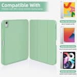 IPAD 10th 2022 / 11th 2025 A16 10.9 LUXURY SMART TABLET CASE WITH PEN SLOT GREEN - Image 3