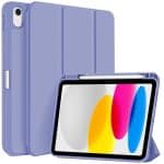 IPAD 10th 2022 / 11th 2025 A16 10.9 LUXURY SMART TABLET CASE WITH PEN SLOT LAVENDER - Image 2