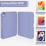 IPAD 10th 2022 / 11th 2025 A16 10.9 LUXURY SMART TABLET CASE WITH PEN SLOT LAVENDER - Image 3