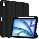 IPAD AIR 4 / 5 / 6 / 7 / 8 / AIR 11  10.9 LUXURY SMART TABLET CASE WITH PEN SLOT BLACK - Image 2